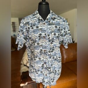 🌴 Steady Clothing Blue Hawaiian Print Men's Shirt
